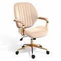 **Moderne Ergonomische Bureaustoel met Gold Accenten en Velvet Bekleding**